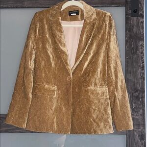 $199 msrp NWOT minkpink Gold Textured Blazer sz xs